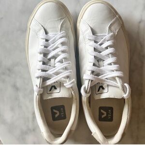 Veja Classic White Lace-Up Sneakers